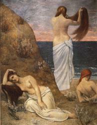 Pierre Puvis de Chavannes Young Girls on the Edge of the Sea oil painting image
